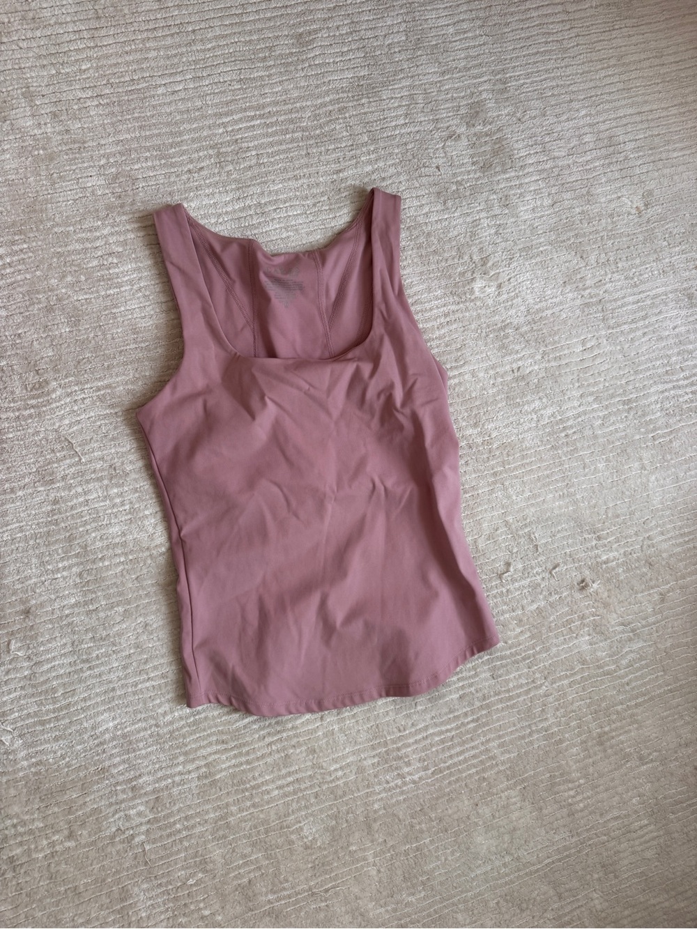 Sleeveless Scoop Neck Tank Top - Dusty Rose
